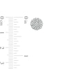Thumbnail Image 2 of 1/8 CT. T.W. Diamond Sunflower Stud Earrings in 10K White Gold