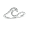 Thumbnail Image 0 of 1/15 CT. T.W. Diamond Wave Ring in Sterling Silver