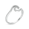 Thumbnail Image 1 of 1/15 CT. T.W. Diamond Wave Ring in Sterling Silver