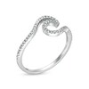 Thumbnail Image 1 of 1/15 CT. T.W. Diamond Wave Ring in Sterling Silver