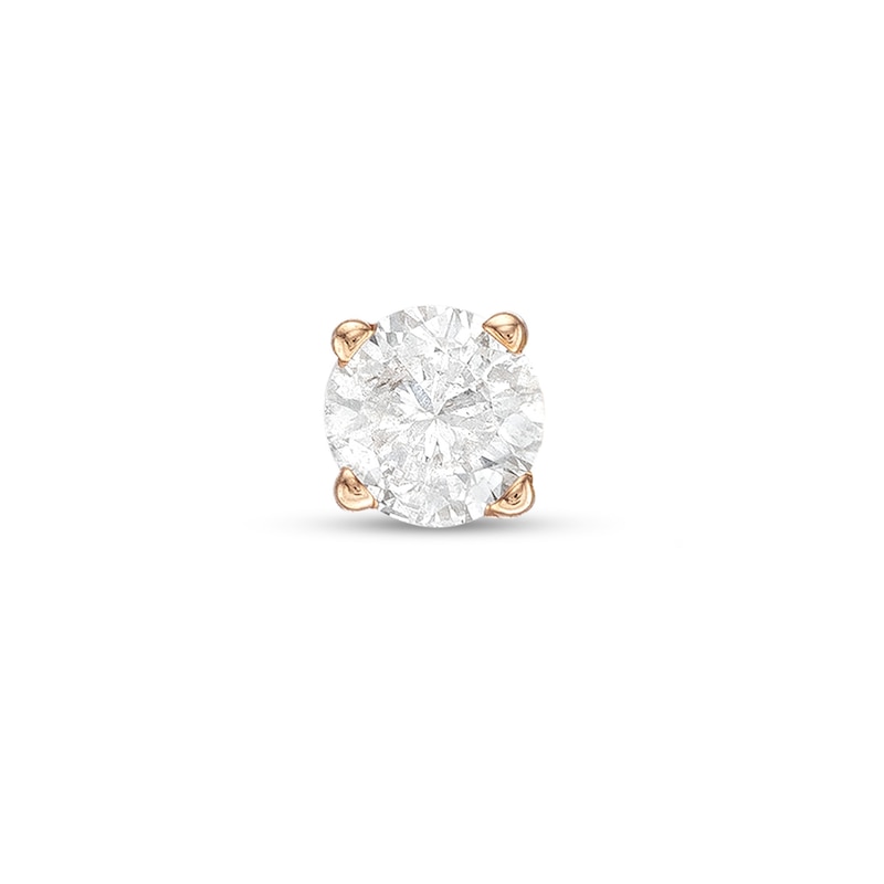 Single 1/8 CT. Diamond Solitaire Stud Earring in 10K Gold