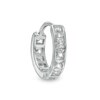 Thumbnail Image 1 of 018 Gauge Princess-Cut Cubic Zirconia Cartilage Hoop in Stainless Steel and Brass - 1/4"