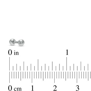 018 Gauge 3mm Cubic Zirconia Solitaire, Chevron and Ball Cartilage Barbell Set in Stainless Steel and Brass