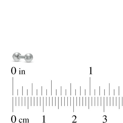 018 Gauge 3mm Cubic Zirconia Solitaire, Chevron and Ball Cartilage Barbell Set in Stainless Steel and Brass
