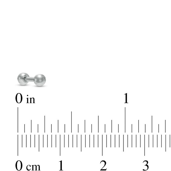 018 Gauge 3mm Cubic Zirconia Solitaire, Chevron and Ball Cartilage Barbell Set in Stainless Steel and Brass
