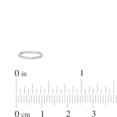 Semi-Solid Sterling Silver Crystal Solitaire, Hoop and Ball Nose Stud and Ring Set - 20G