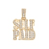 Thumbnail Image 0 of Cubic Zirconia "$ELF PAID" Necklace Charm in 10K Gold