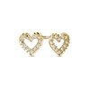 Child's Cubic Zirconia Heart Outline Stud Earrings in 10K Gold
