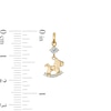 Thumbnail Image 1 of Child's Cubic Zirconia Rocking Horse Dangle Necklace Charm in 10K Gold