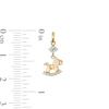 Thumbnail Image 2 of Child's Cubic Zirconia Rocking Horse Dangle Necklace Charm in 10K Gold