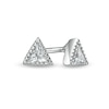 Thumbnail Image 1 of Trillion-Cut Cubic Zirconia Stud Earrings in Sterling Silver