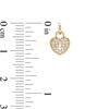 Child's Cubic Zirconia Beaded Frame Heart-Shaped Lock Necklace Charm in 10K Gold