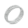 Thumbnail Image 2 of Beaded Stackable Band Set in Sterling Silver – Size 6
