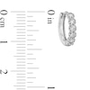 Thumbnail Image 2 of Cubic Zirconia Six Stone Huggie Hoop Earrings in Sterling Silver