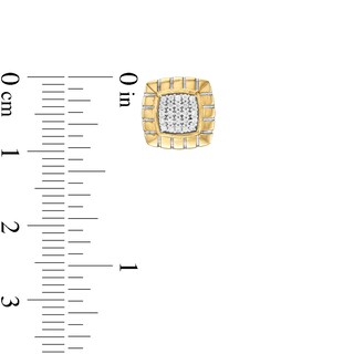 1/8 CT. T.W. Diamond Cushion-Shaped Frame Stud Earrings in 10K Gold