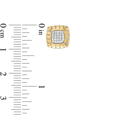 1/8 CT. T.W. Diamond Cushion-Shaped Frame Stud Earrings in 10K Gold