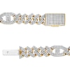 Thumbnail Image 2 of 1/4 CT. T.W. Diamond Link Bracelet in Sterling Silver with 14K Gold Plate – 8.5"