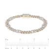 Thumbnail Image 3 of 1/4 CT. T.W. Diamond Link Bracelet in Sterling Silver with 14K Gold Plate – 8.5"