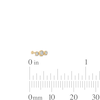 14K Hollow Gold CZ Three-Stone Bezel Stud - 18G 5/16"