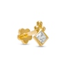 Thumbnail Image 0 of 14K Hollow Gold CZ Beaded Tri-Top Stud - 18G 5/16"