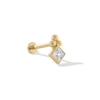 Thumbnail Image 0 of 14K Hollow Gold CZ Beaded Tri-Top Stud - 18G 5/16"