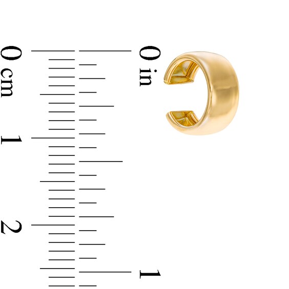 018 Gauge Solid Bold Cartilage Cuff in 10K Gold - 5/16"