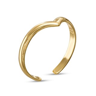 Adjustable Chevron Toe Ring in 10K Gold