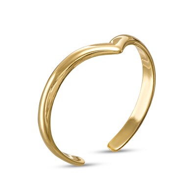 Adjustable Chevron Toe Ring in 10K Gold