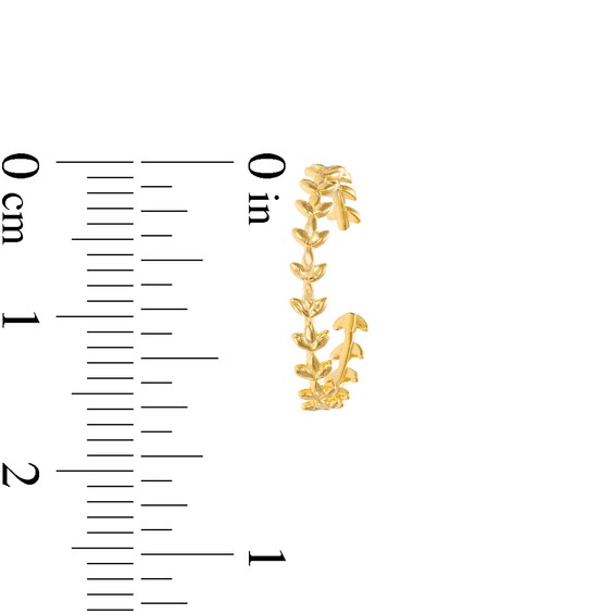 Adjustable Leaf Vine Toe Ring in 10K Gold
