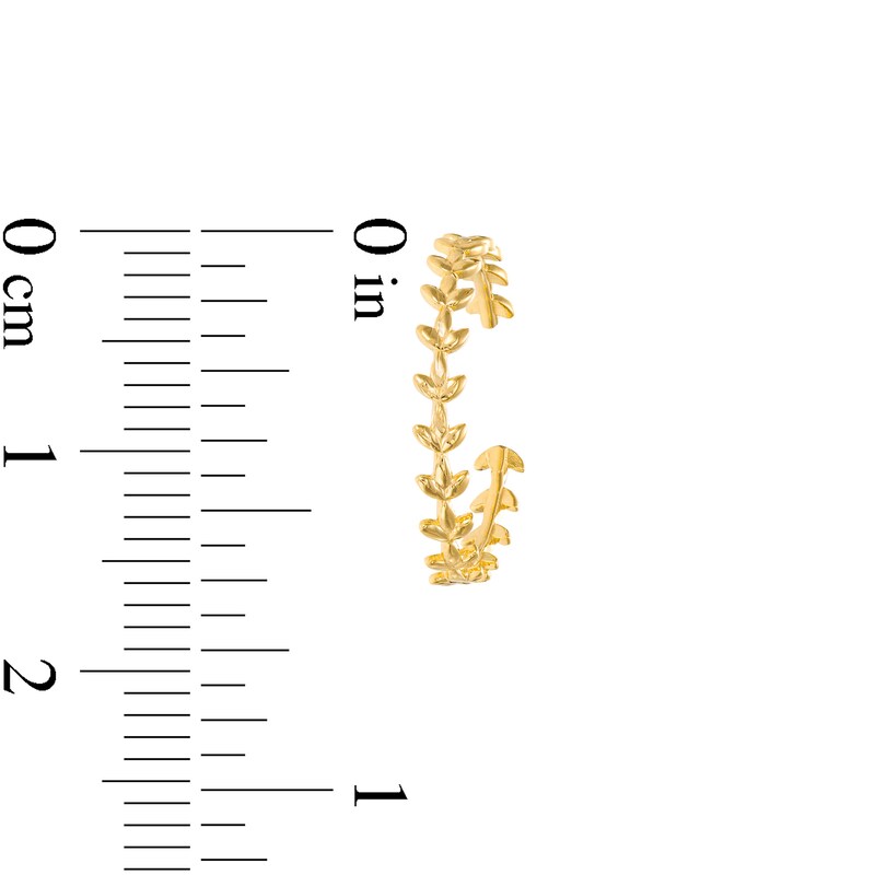 Main Image 2 of Adjustable Leaf Vine Toe Ring in 10K Gold