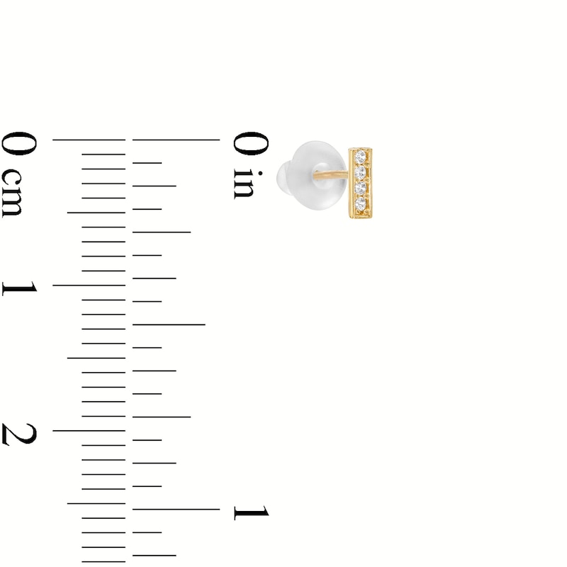 Main Image 4 of 14K Semi-Solid Gold CZ Solitaire, Captive Bead Hoop, and Bar Nose Stud and Ring Set - 20G