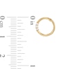 Thumbnail Image 1 of 14K Semi-Solid Gold CZ Three Stone Nose Ring - 5/16"