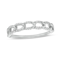 Adjustable Cubic Zirconia and Polished Leaf Oval Chain Link Comfort-Fit Toe Ring in Sterling Silver