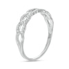 Thumbnail Image 1 of Sterling Silver CZ Oval Chain Link Comfort-Fit Midi/Toe Ring