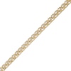 Thumbnail Image 1 of Made in Italy 050 Gauge Diamond-Cut Sedusa Link Chain Two-Tone Anklet in 10K Hollow Gold - 10"