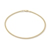 Made in Italy 050 Gauge Curb Chain Anklet in 10K Hollow Gold - 10"