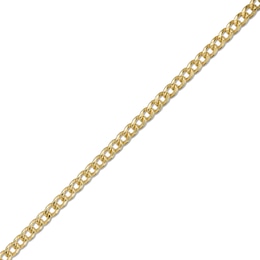 Made in Italy Child's 080 Gauge Cuban Curb Chain Bracelet in 10K Semi-Solid Gold - 6&quot;