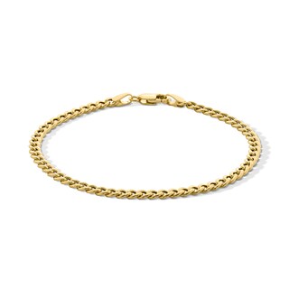 Made in Italy Child's 080 Gauge Cuban Curb Chain Bracelet in 10K Semi-Solid Gold - 6"