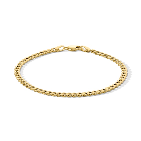 Made in Italy Child's 080 Gauge Cuban Curb Chain Bracelet in 10K Semi-Solid Gold - 6"