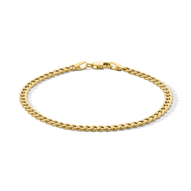 Made in Italy Child's 080 Gauge Cuban Curb Chain Bracelet in 10K Semi-Solid Gold - 6"