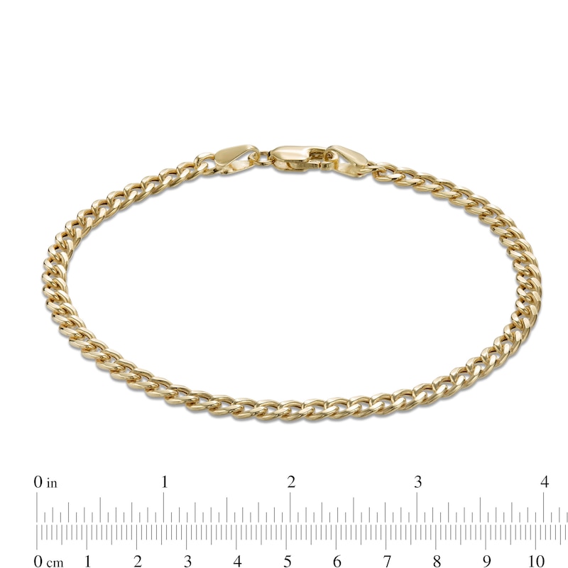 Made in Italy Child's 080 Gauge Cuban Curb Chain Bracelet in 10K Semi-Solid Gold - 6"