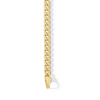Made in Italy Child's 080 Gauge Cuban Curb Chain Bracelet in 10K Semi-Solid Gold - 6"