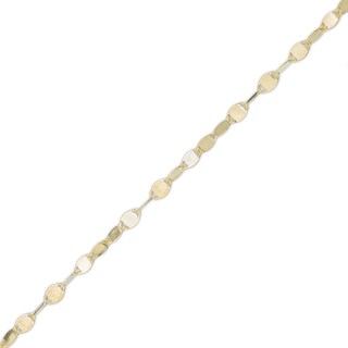 Made in Italy 030 Gauge Solid Mirror Flat-Link Chain Necklace in 10K Gold - 18"