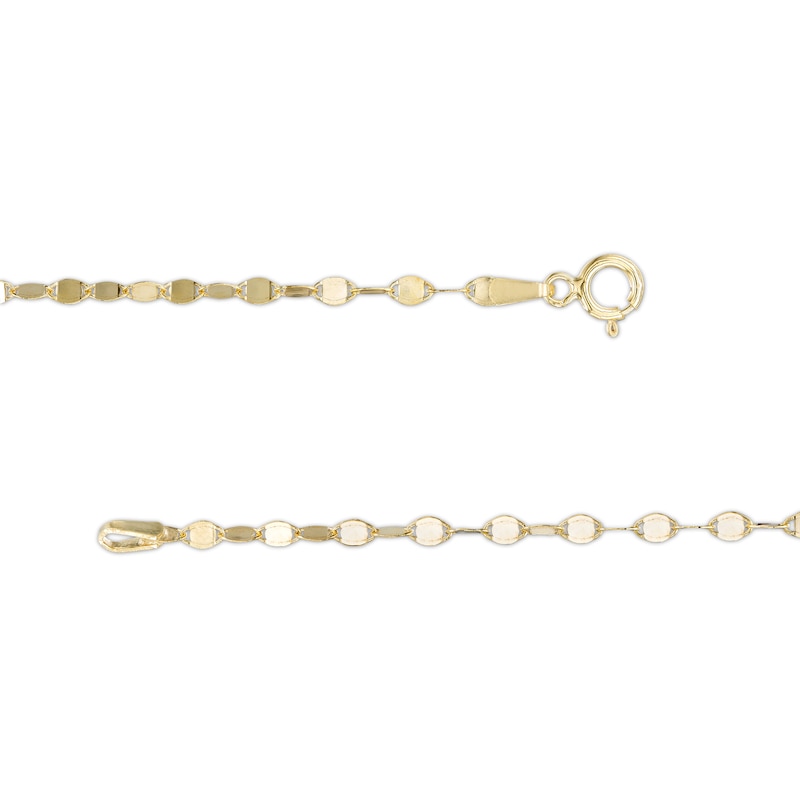 Main Image 3 of Made in Italy 030 Gauge Solid Mirror Flat-Link Chain Necklace in 10K Gold - 18"
