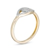 Thumbnail Image 1 of 1/20 CT. T.W. Composite Diamond Frame Evil Eye Ring in 10K Two-Tone Gold