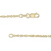Thumbnail Image 2 of Made in Italy 035 Gauge Diamond-Cut Grumetta Curb Chain Necklace in 10K Solid Gold - 16"