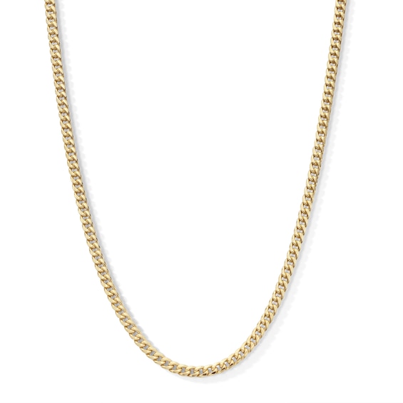 Made in Italy 100 Gauge Cuban Curb Chain Necklace in 10K Semi-Solid Gold - 22"