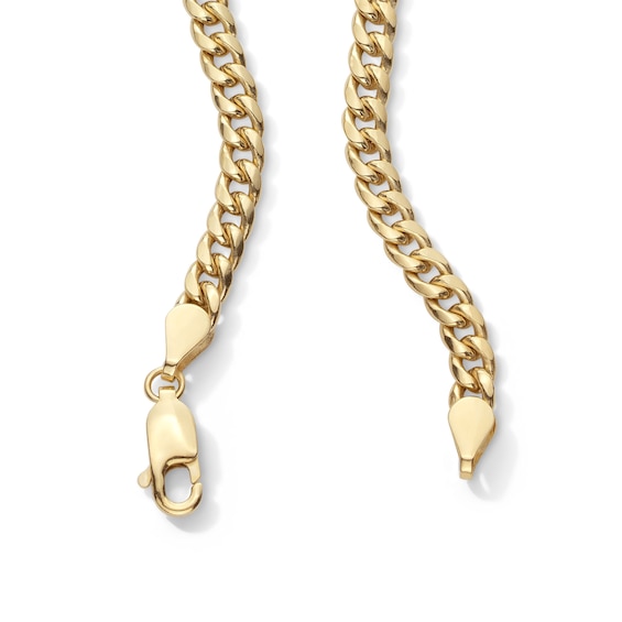 10K Semi-Solid Gold Cuban Curb Chain - 22"