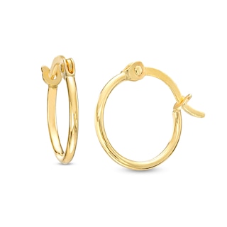 Child's 10mm Hoop Earrings in 10K Tube Hollow Gold
