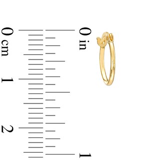 Child's 10mm Hoop Earrings in 10K Tube Hollow Gold